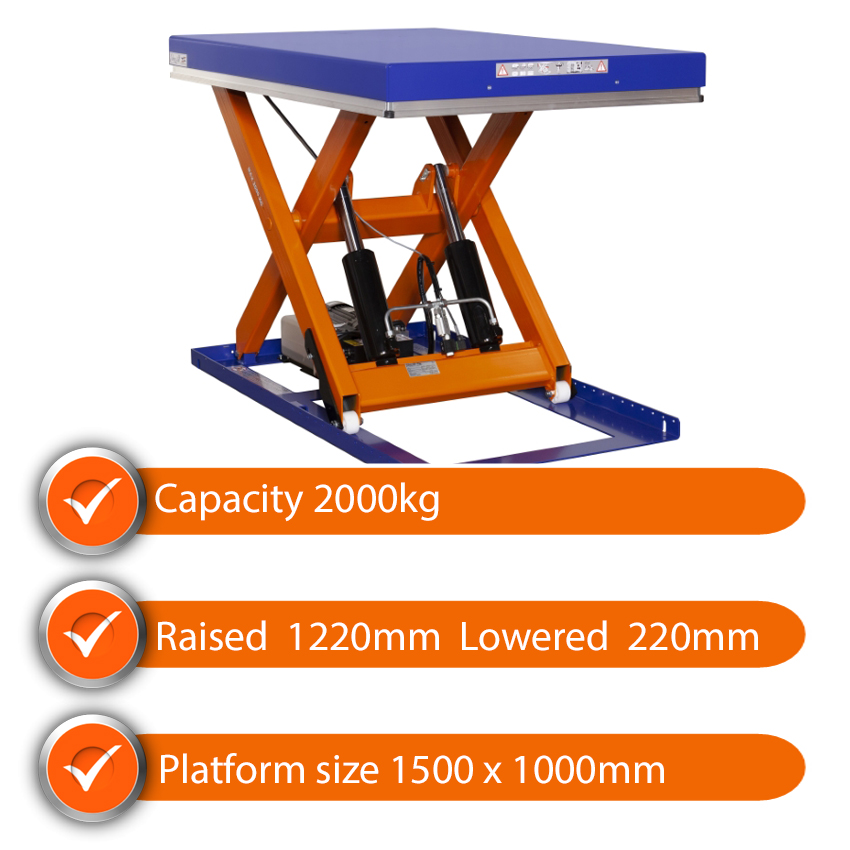 Edmolift Scissor Lift Table Tb 2000 2000kg Capacity